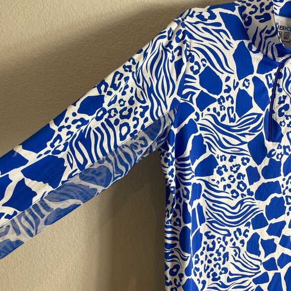 IBKUL Womens Large Bianca Animal Long Sleeve Golf Tennis UPF 50+ Cooling Shirt - Picture 9 of 11